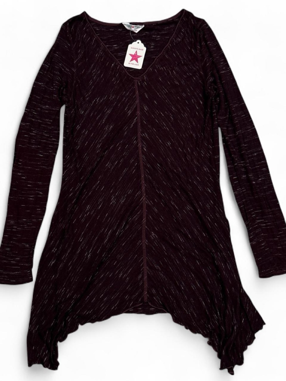 NEW Y2K Hard Tail asymmetrical hem v neck tunic